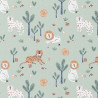 Printed Cotton MIGRAOU Blue / Orange